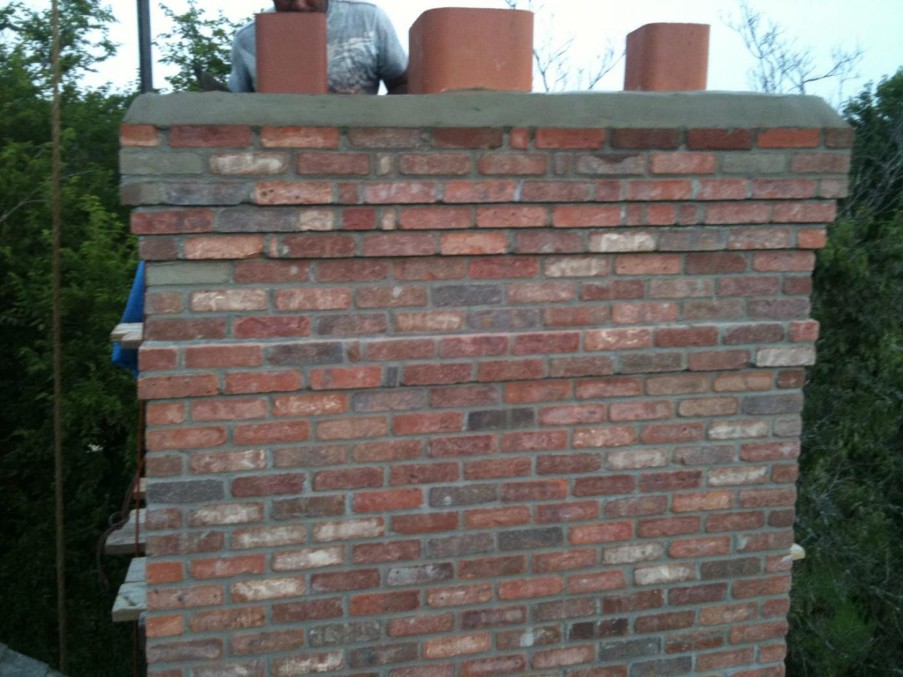 Brick chimney repairs.