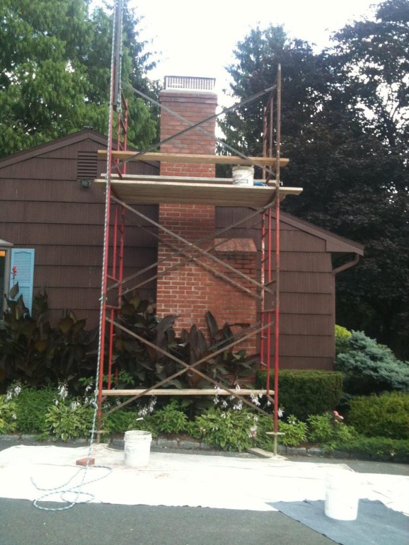 On-going chimney repairs.